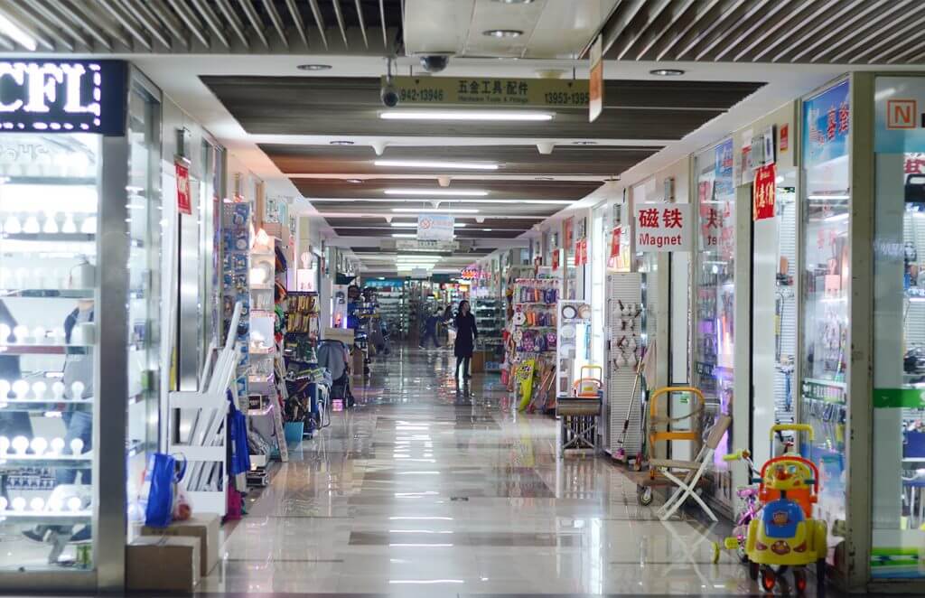 Electronics products area in District 2 of Yiwu Market 